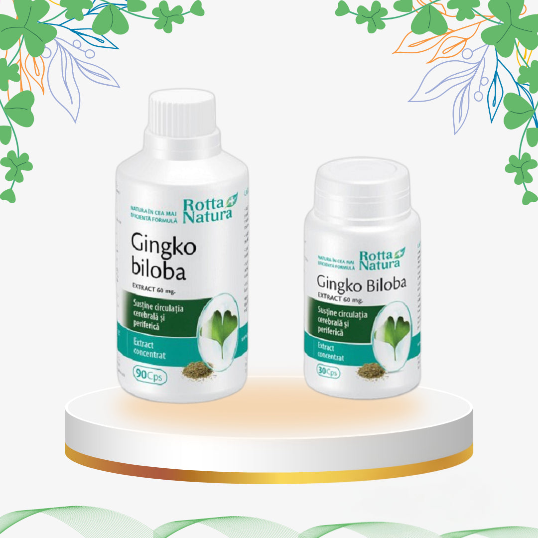 Rotta Natura - Pachet Ginkgo Biloba 60 mg, 120 tb