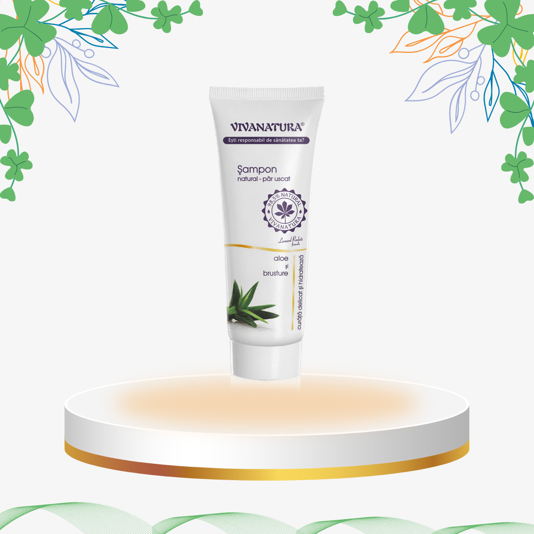 VivaNatura - Sampon Par Uscat Aloe si Brusture, 250 ml