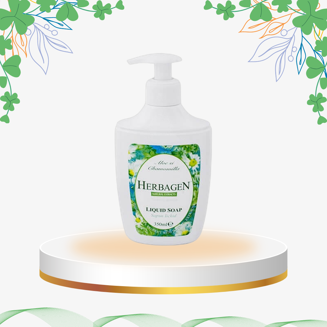 Herbagen - Sapun Lichid Aloe Musetel, 350 ml