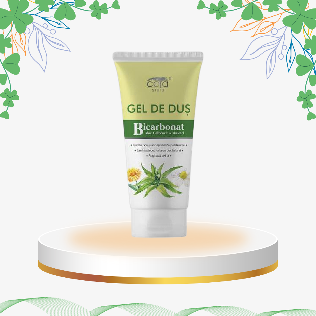 Ceta - Gel Dus Bicarbonat Aloe Galbenele si Musetel, 200 ml