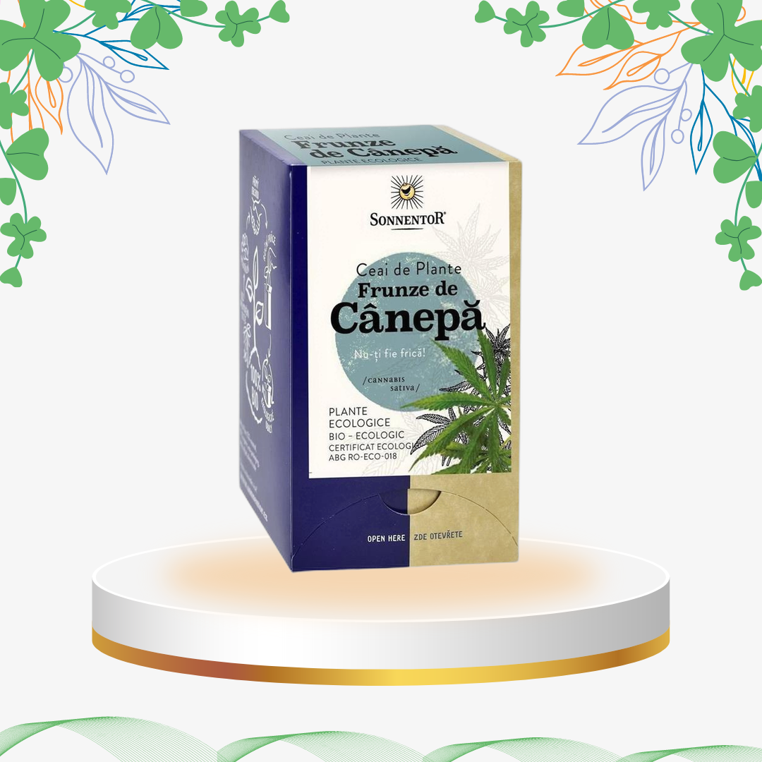 Sonnentor - Ceai Frunze de Canepa Eco, 18 pl