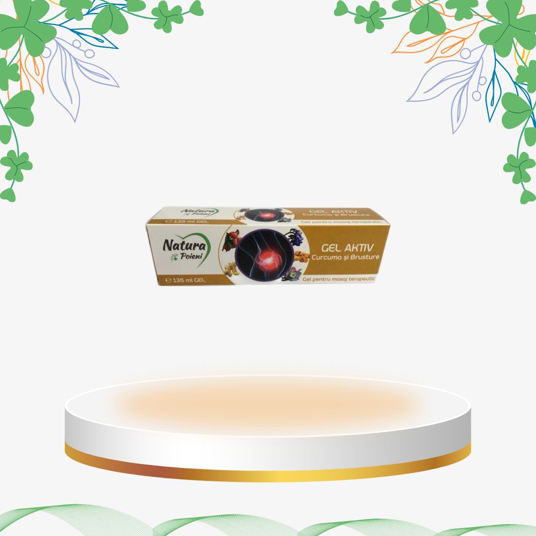 Natura Poieni - Gel Aktiv Curcuma si Brusture, 135 ml