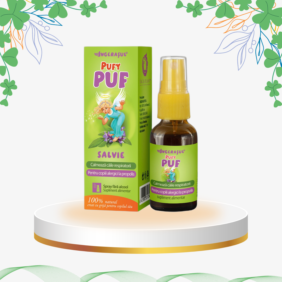 Dacia Plant - Pufypuf Spray Salvie Fara Alcool, 20 ml