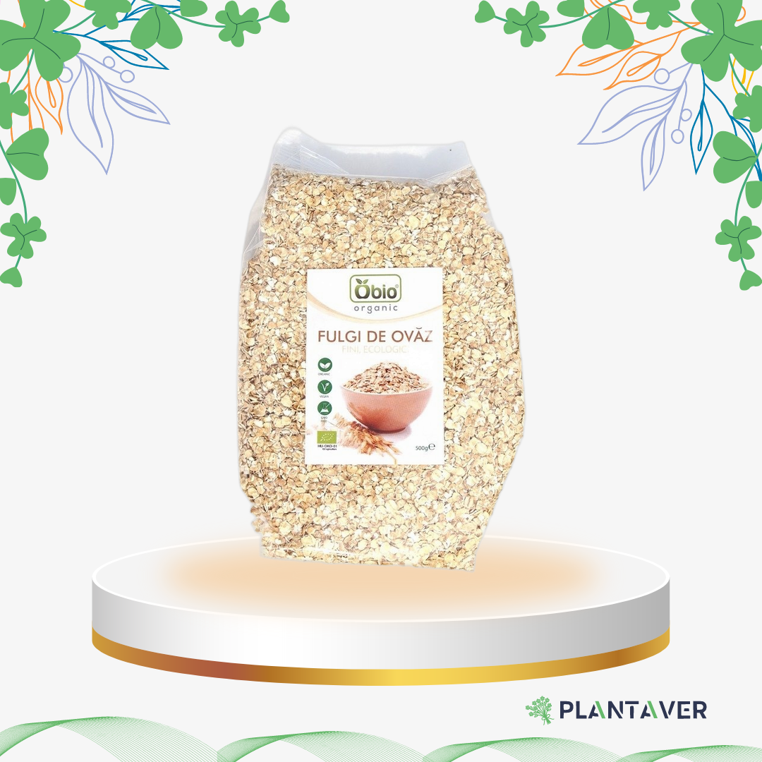 Obio - Fulgi Bio de Ovaz Fara Gluten, 300 gr