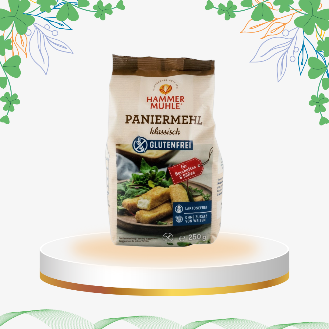 Pesmet clasic fără gluten și fără lactoză, obținut din făină de porumb și orez, ideal pentru cruste crocante și preparate sigure pentru persoanele cu intoleranțe.