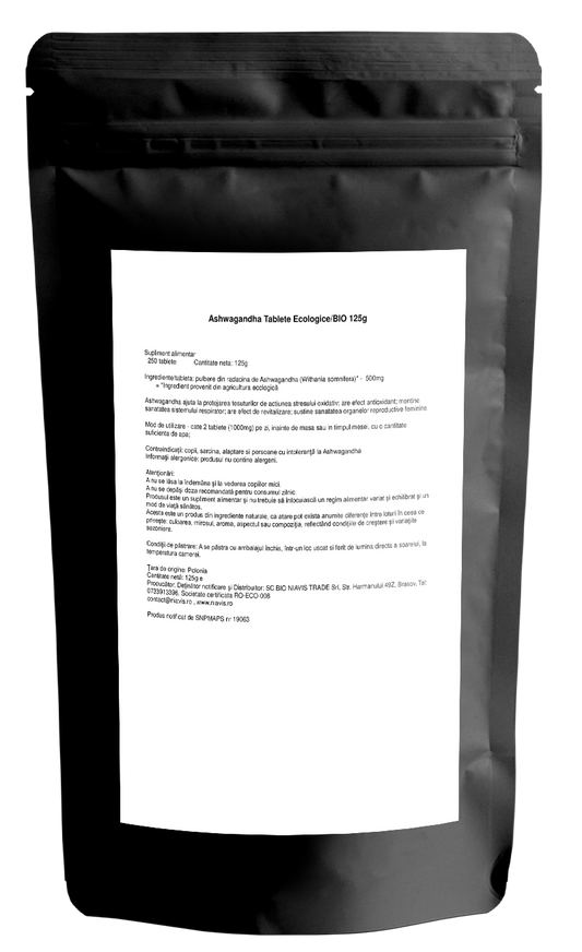 Niavis , Ashwagandha tablete ecologice x 125 gr