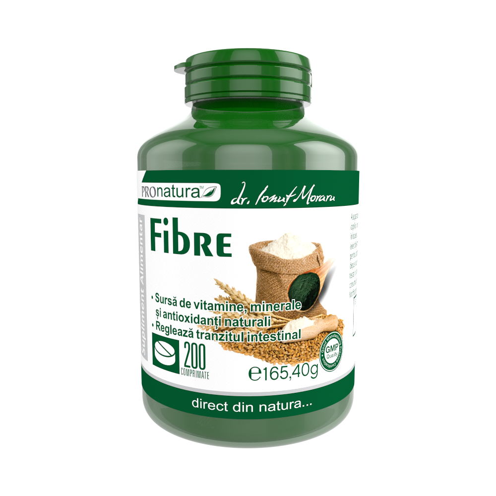 Capsule cu tărâțe de grâu și Chlorella pentru tranzit intestinal și digestie