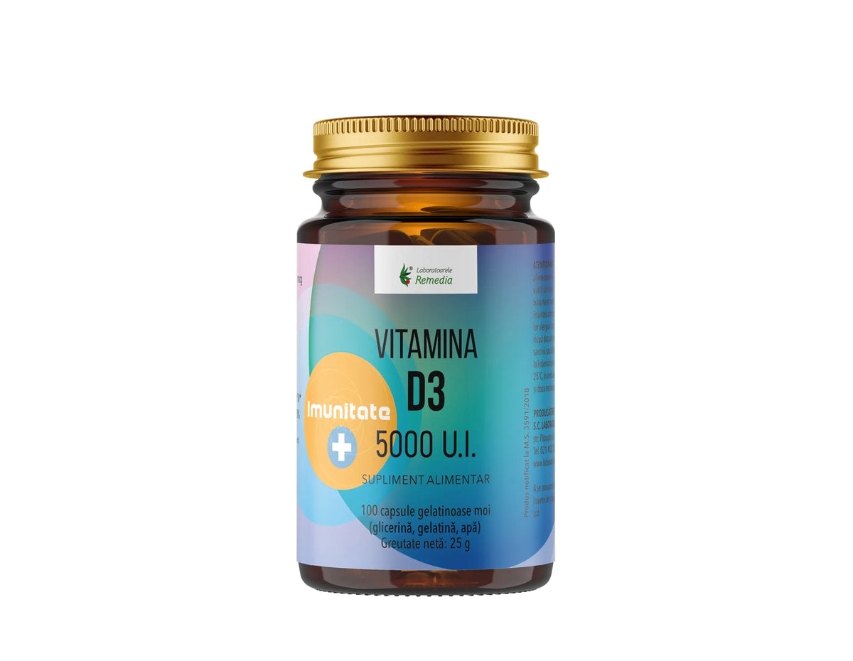 Remedia, Vitamina D3 5000 UI x 100 cp