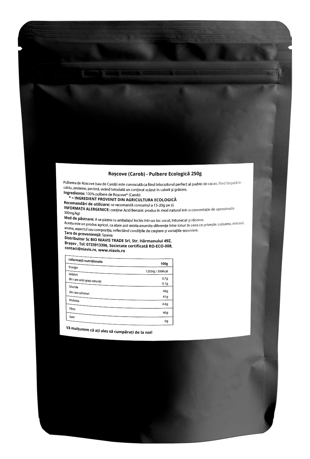 Niavis - Pudra Roscove Bio, 250 gr