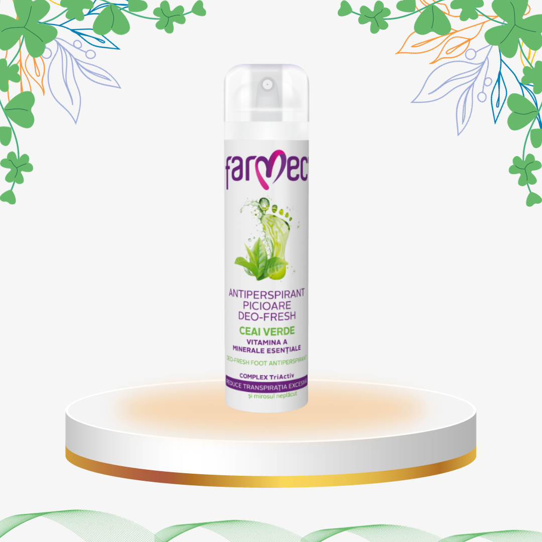 Farmec - Antiperspirant Picioare cu Ceai Verde, 150 ml