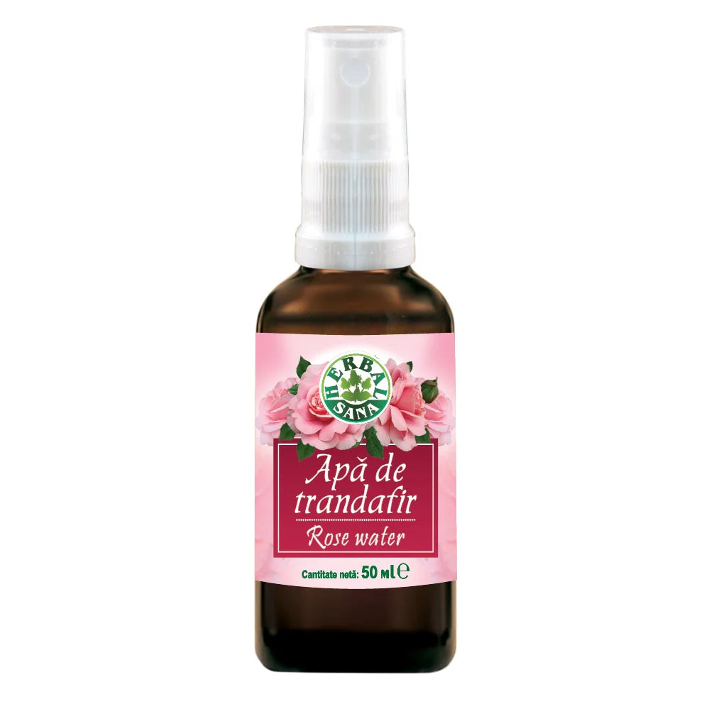 Apă de trandafiri naturală din Bulgaria, obținută prin distilarea petalelor, ingredient ideal pentru dulciuri, patiserie și preparate orientale.