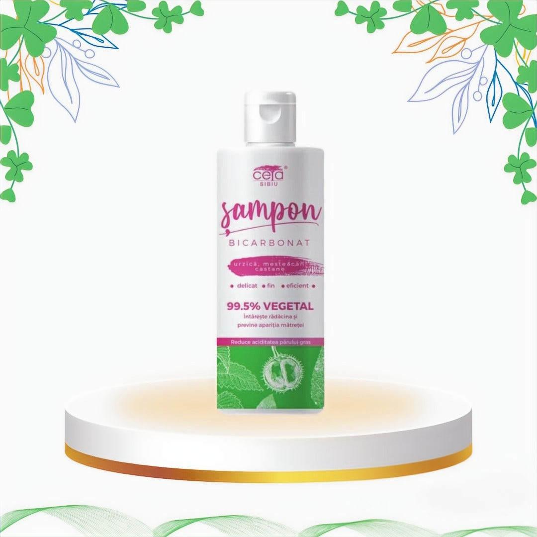 Ceta - Sampon 99,5% Vegetal cu Bicarbonat, 200 ml