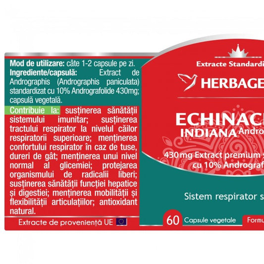 Herbagetica - Echinaceea Indiana, 60 cp