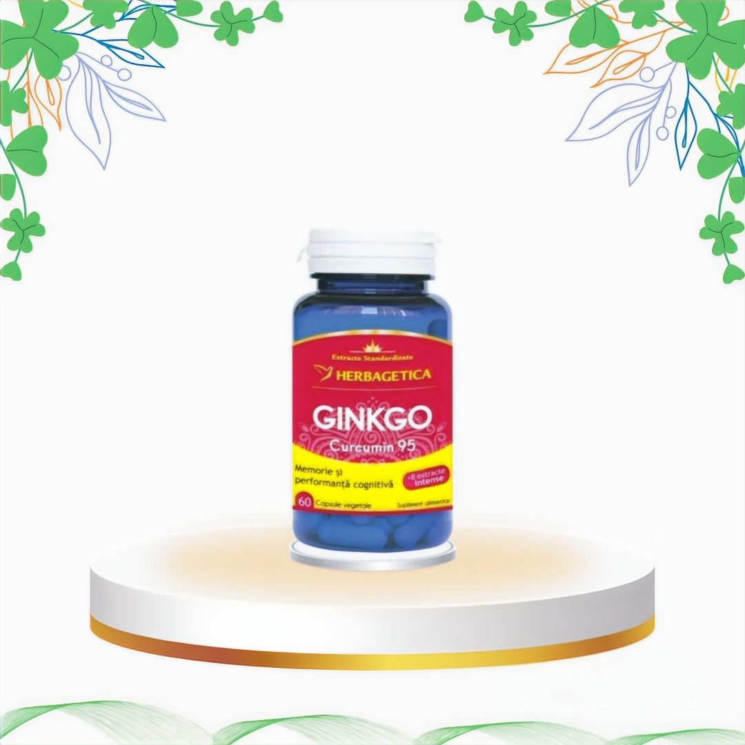 Herbagetica - Ginkgo Curcumin, 60 cp