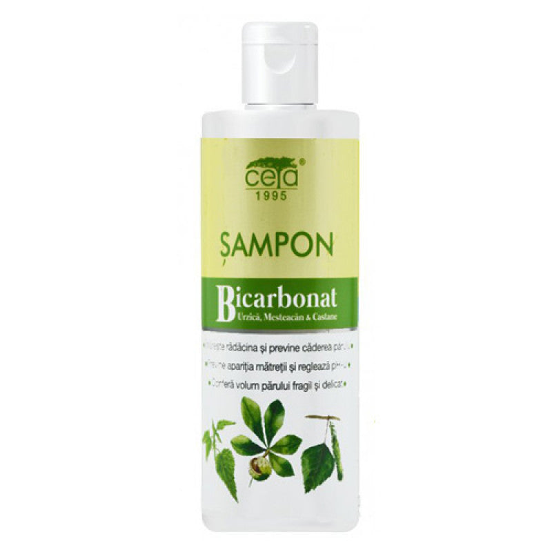Ceta Sibiu, Sampon cu bicarbonat, urzica, mesteacan si castane, 200 ml