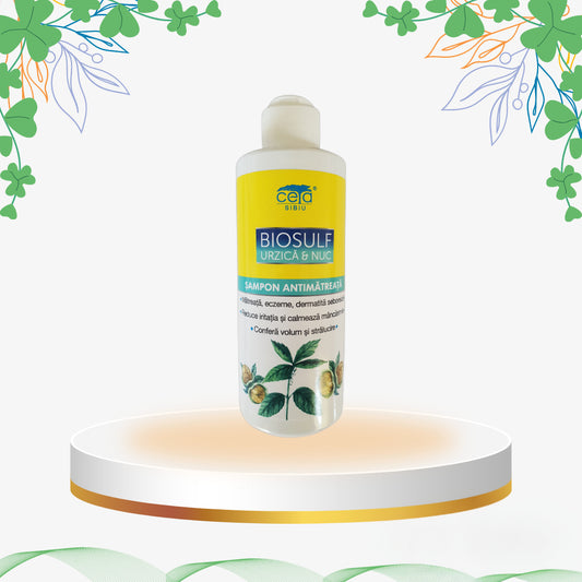 Ceta Sibiu - Sampon Biosulf Urzica si Nuc, 200 ml