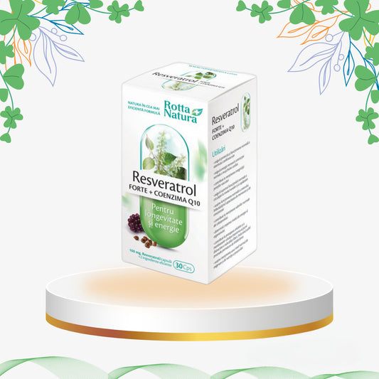 Rotta Natura - Resveratrol Forte si Coenzima Q10, 30 cp