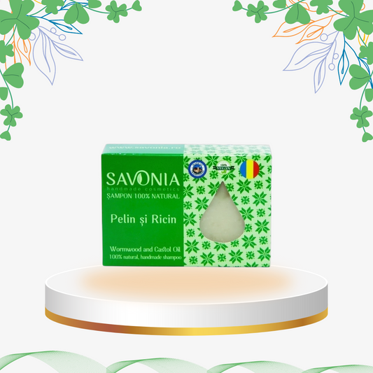 Savonia - Sampon Solid Pelin si Ricin, 90 gr