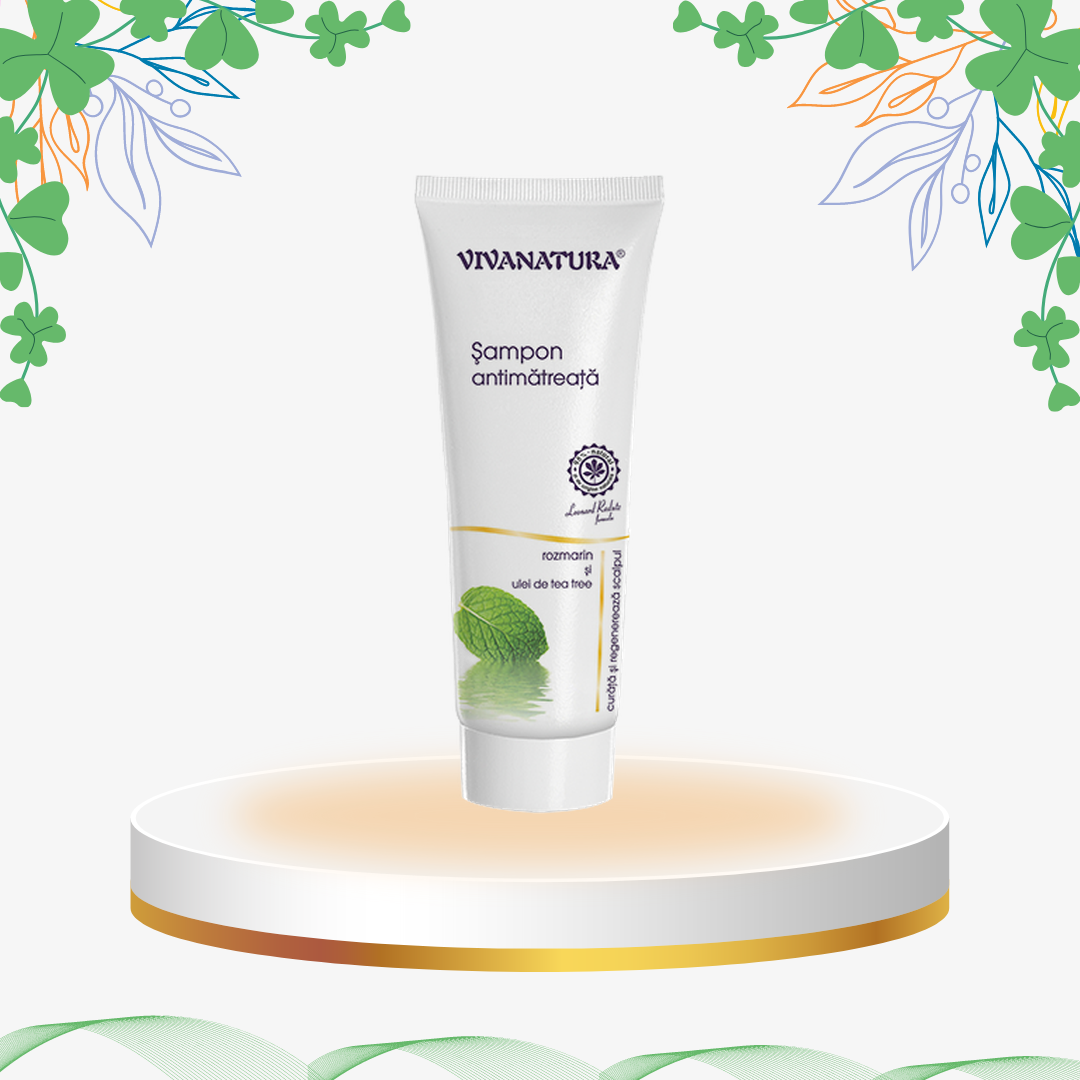 VivaNatura - Sampon Antimatreata Rozmarin si Tea Tree, 250 ml