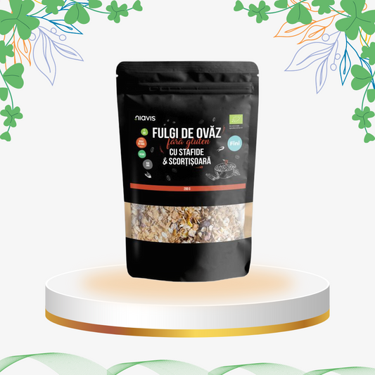 Niavis - Fulgi Stafide si Scortisoara Fara Gluten, 200 gr