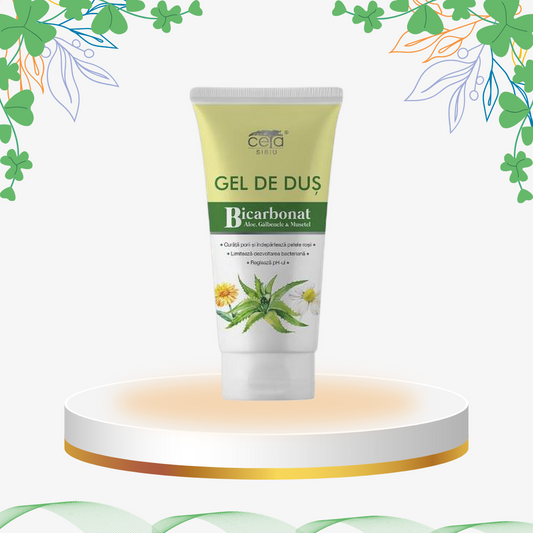 Ceta - Gel Dus Bicarbonat Aloe Galbenele si Musetel, 200 ml