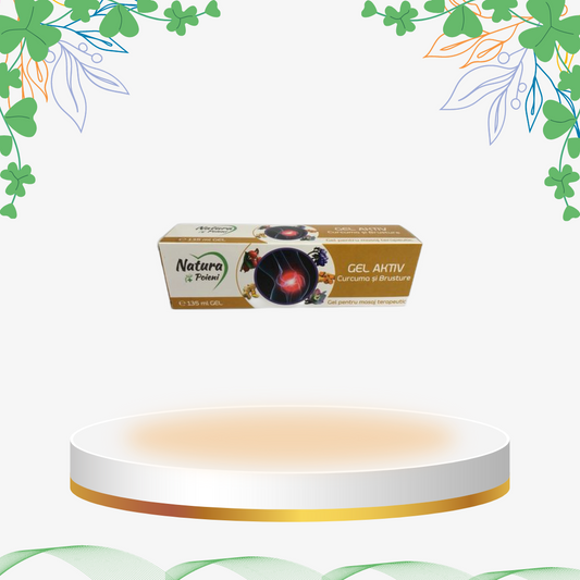 Natura Poieni - Gel Aktiv Curcuma si Brusture, 135 ml
