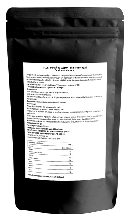 Niavis - Scortisoara Ceylon Eco Pulbere, 60 gr