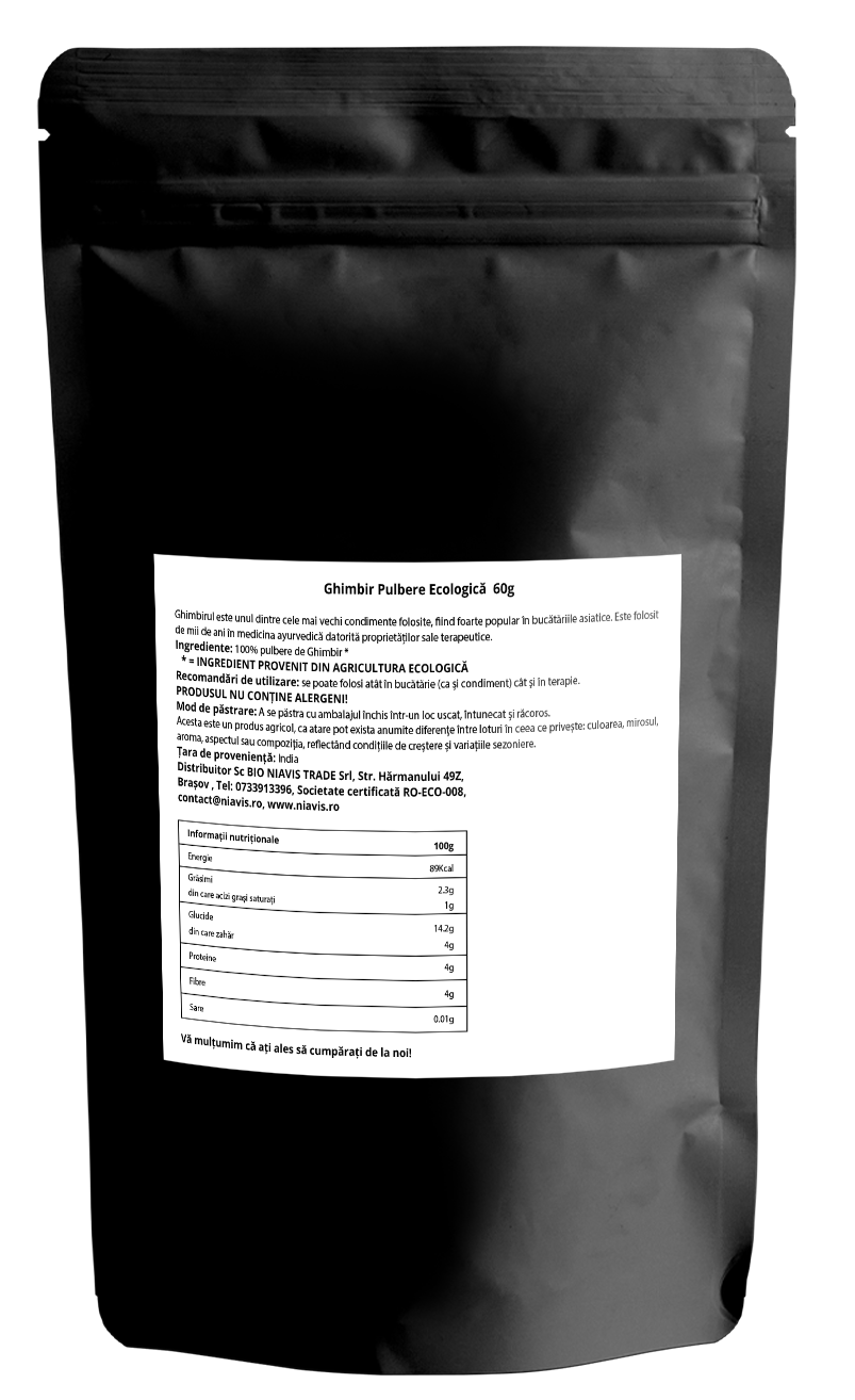 Niavis - Ghimbir Pulbere, 60 gr