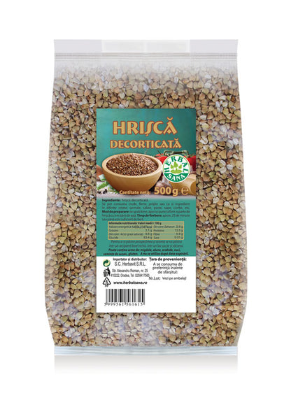 Hrișcă crudă decorticată Herbal Sana bogată în proteine și fibre