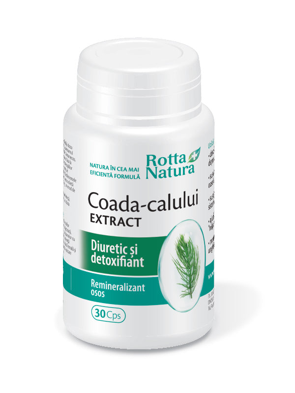 Supliment Coada-calului extract 5:1 cu 7% silicați, capsule pentru sănătatea tractului urinar, eliminarea nisipului renal și remineralizarea oaselor.