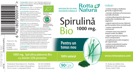 Rotta Natura - Spirulina Bio 1000 mg, 90 cp