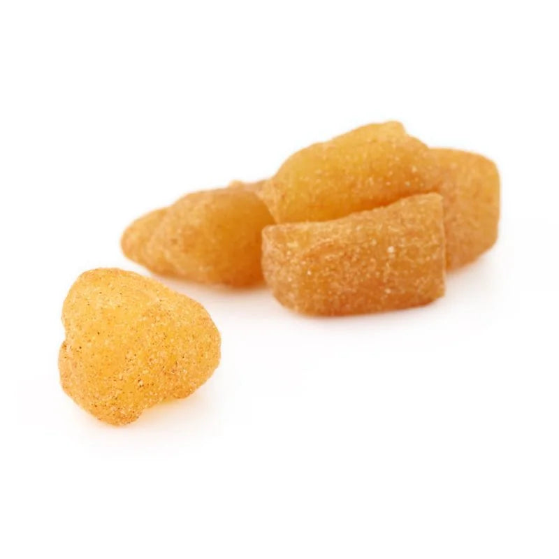 Ghimbir confiat sau felii de rădăcină de ghimbir din Thailanda, condiment natural cu proprietăți antiinflamatorii și antioxidante pentru ceaiuri și gătit.