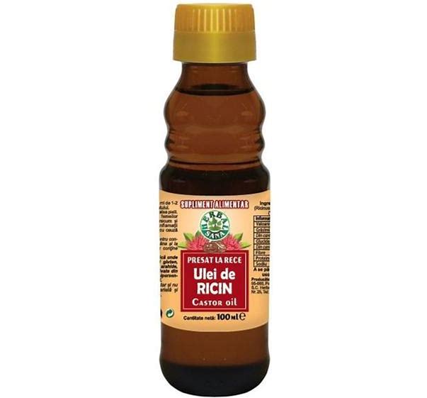 Ulei de ricin 100% pur de origine India, bogat în acid ricinoleic și Omega 6-9, ideal pentru regenerarea părului, fortificarea genelor, întărirea unghiilor sau ca laxativ natural.