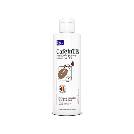 Șampon împotriva căderii părului cu cafeină, D-pantenol și germeni de grâu, formulă cremoasă pentru stimularea creșterii și întărirea rădăcinii firului de păr.