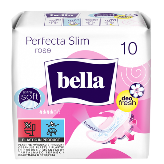 Absorbante igienice subțiri cu aripioare, suprafață Extra Soft din material nețesut delicat pentru confort și discreție totală, pachet 10 bucăți.