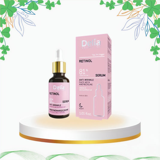 Delia - Ser Retinol Antirid Fata si Decolteu, 30 ml