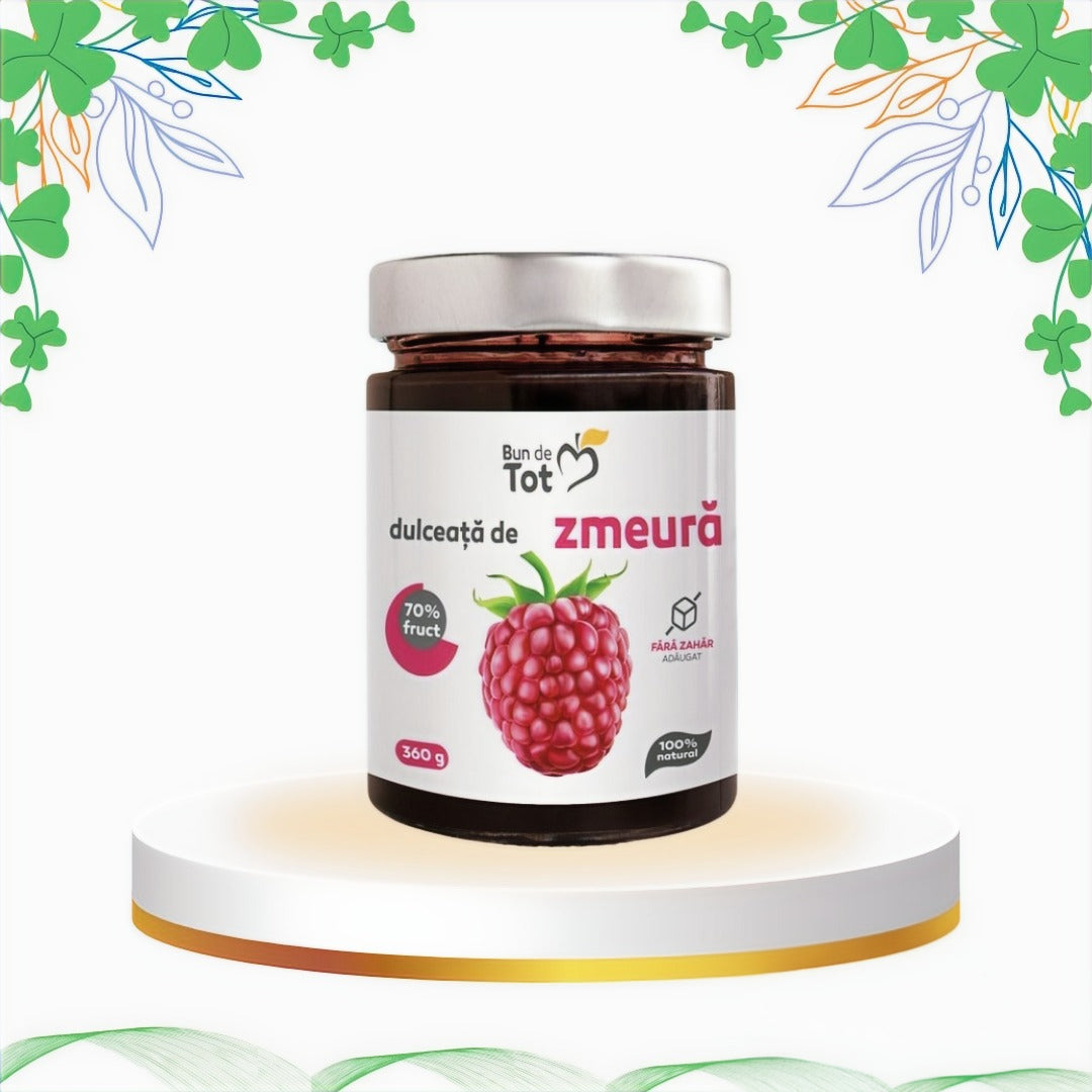Fara 360 Dacia Plant - Dulceata Zmeura Fara Zahar, 360 gr – Plantaver