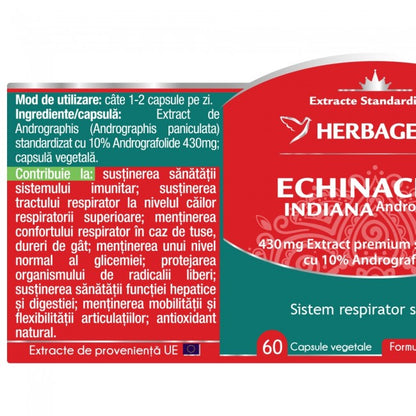 Herbagetica - Echinaceea Indiana, 60 cp