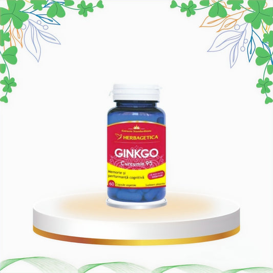 Herbagetica - Ginkgo Curcumin, 60 cp