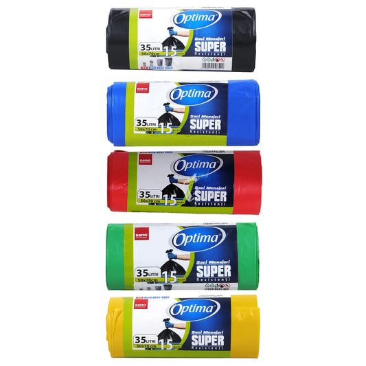 Saci de menaj super rezistenți, culoare neagră, ideali pentru colectarea deșeurilor casnice.