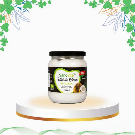 Sanovita - Ulei de Cocos Ecologic Extravirgin Presat la Rece, 500 ml