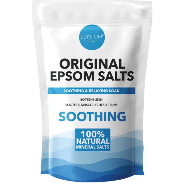 Sare amară Epsom Original Elysium Spa 1 kg, sulfat de magneziu pur pentru detoxifiere, relaxare musculară și un somn odihnitor.