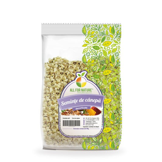 All For Nature, Seminte De Canepa Decorticate x 300g