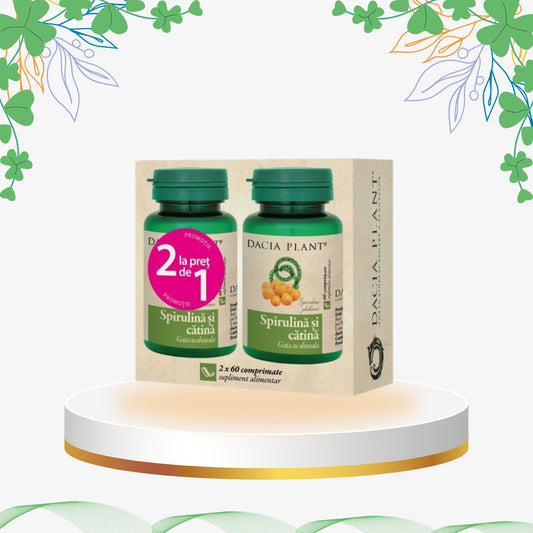 Dacia Plant - Spirulina si Catina Pachet, 120 cp