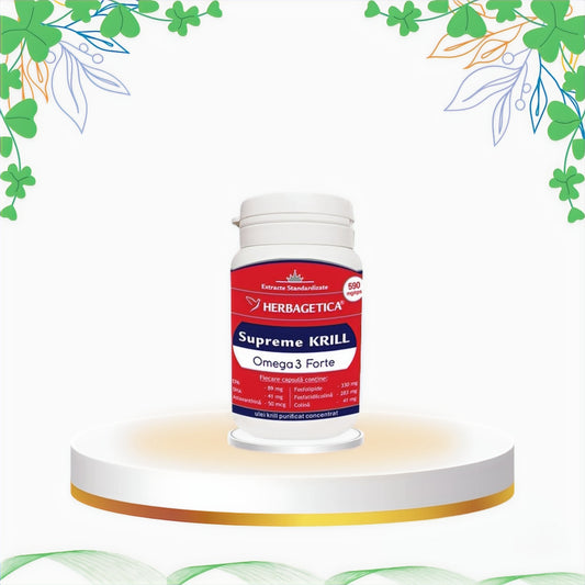 Herbagetica - Supreme Krill Omega 3 Forte, 30 cp