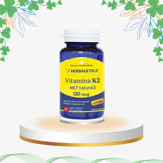 Herbagetica - Vitamina K2 MK7 Naturala, 30 cp
